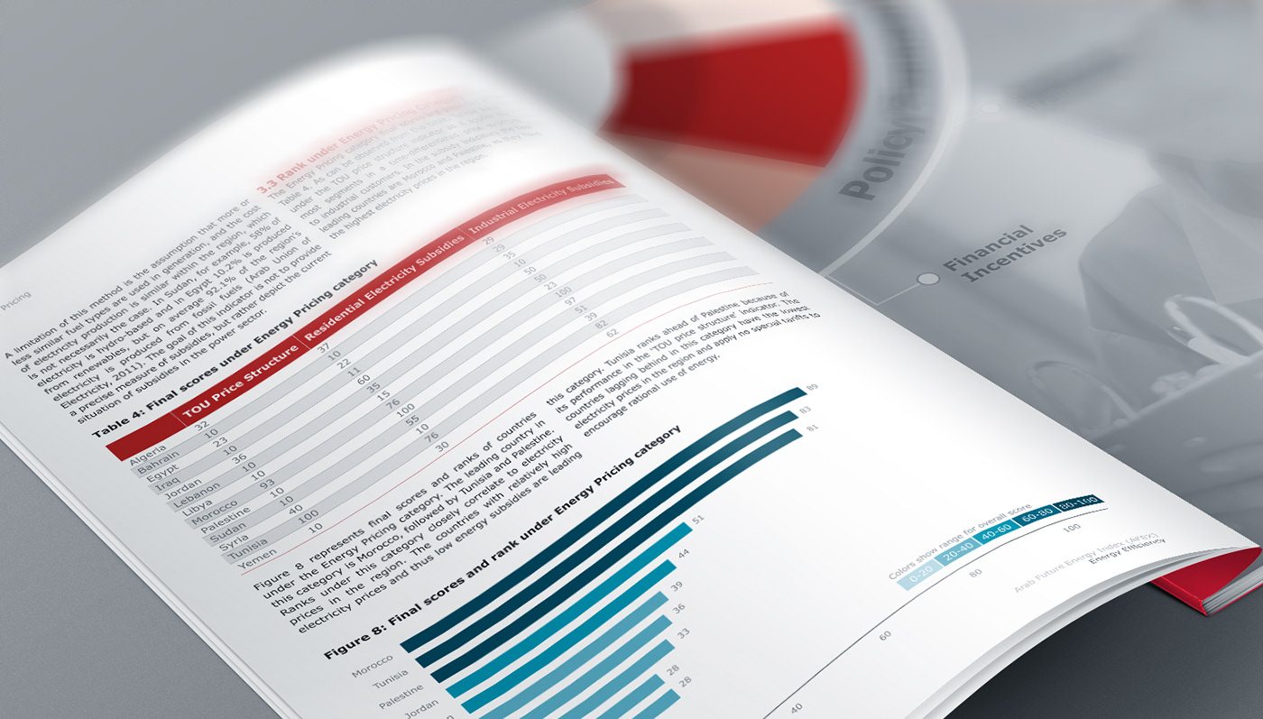 energy efficiency Layout report infographic design colors typograp piechart chart table