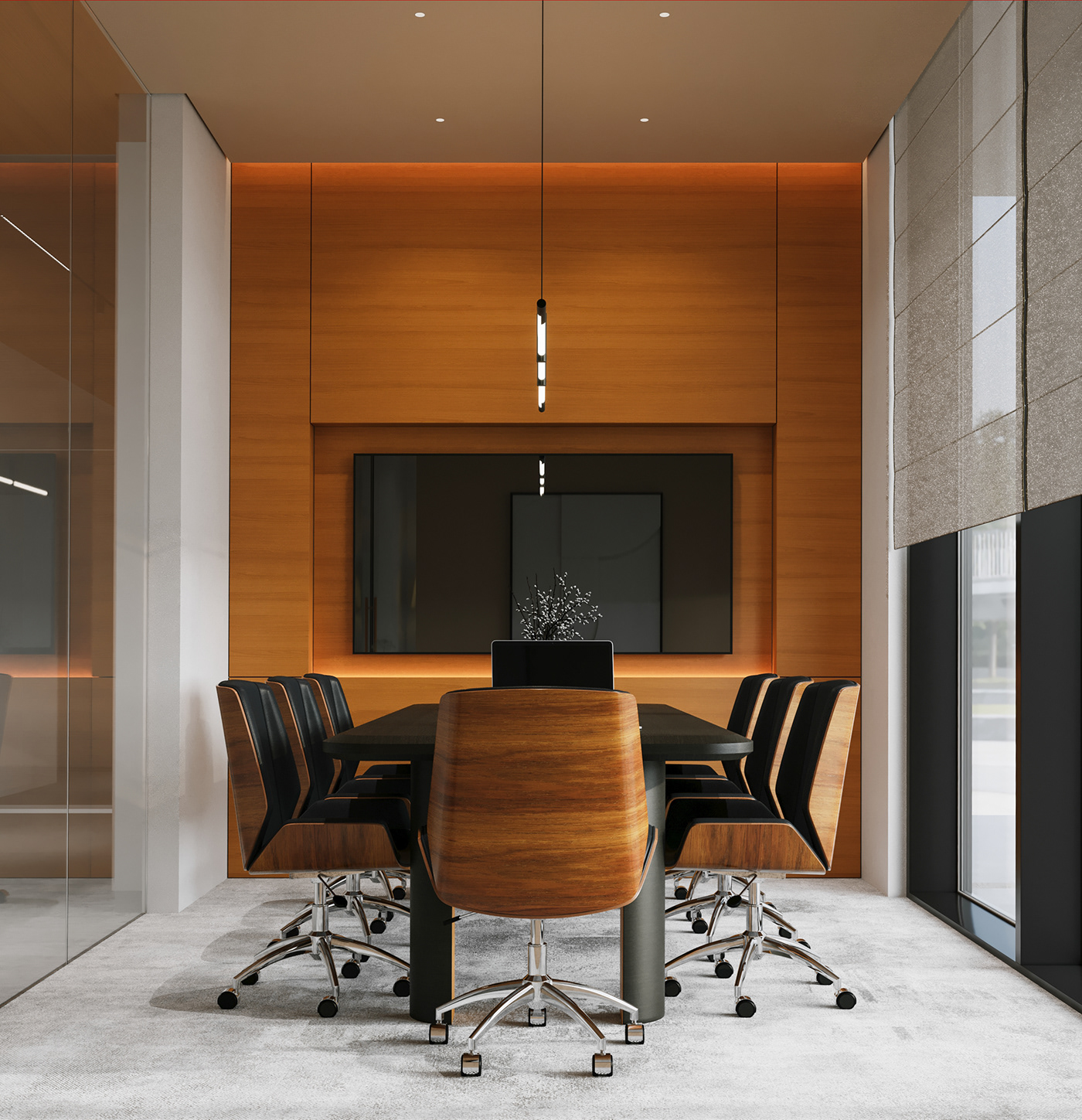 Office Office Design Interior modern design meeting workstations 3D desk