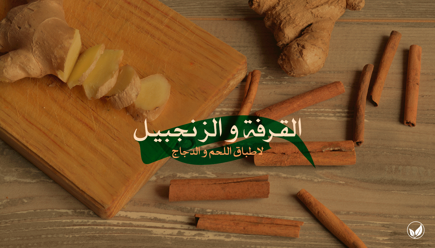 social media facebook instragram digital marketing Arab Spices and Herbs Logo Design typography  
