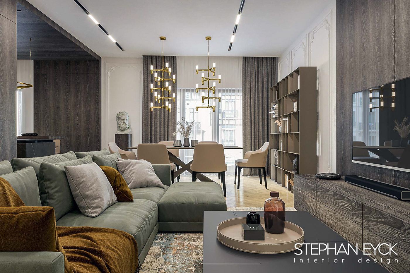 budapest corona render  design interior interior design  penthouse stephane eyck