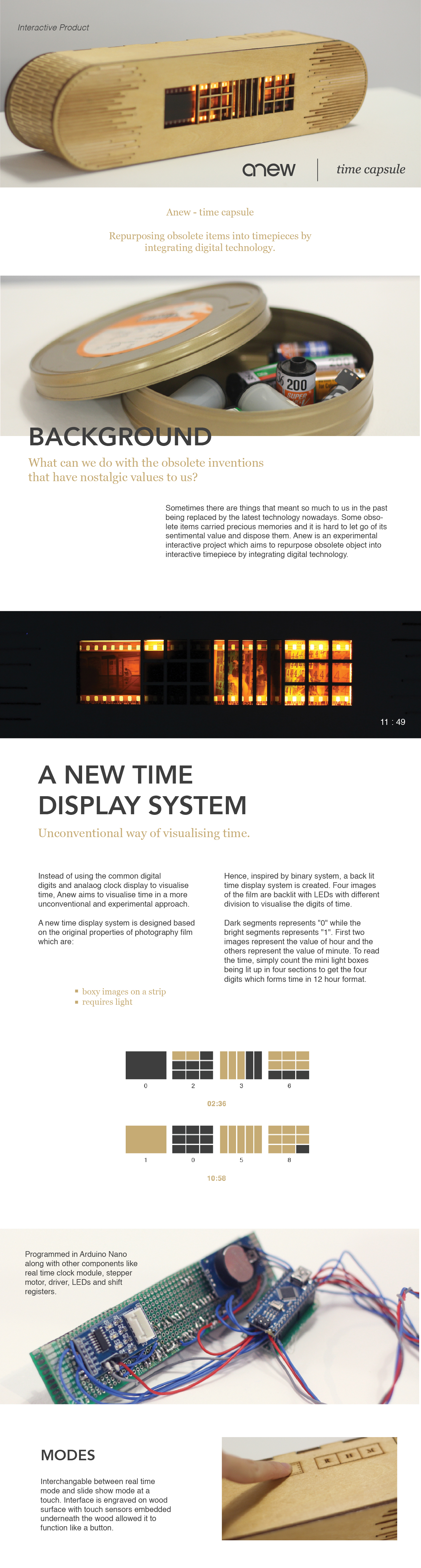 Film   repurpose timepiece clock Arduino Lasercut newmedia Emerging Technology adobeawards tangibleUI