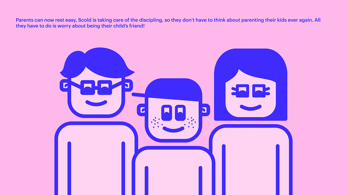 app branding  children interaction parenting scold UI ux