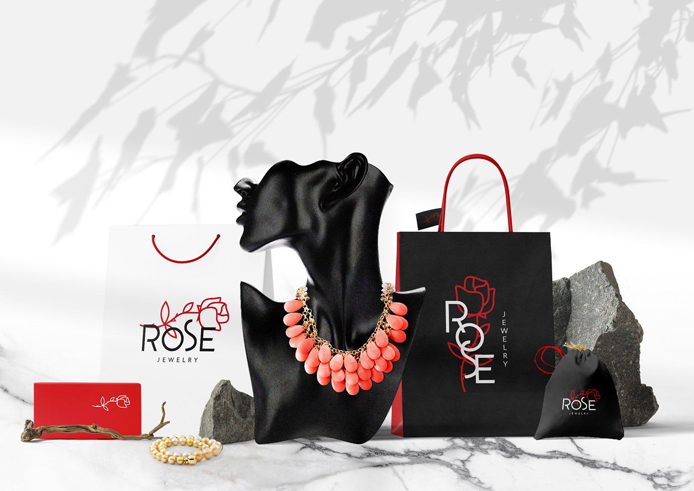 brand branding  dark design grunge jewelry logo online store Website