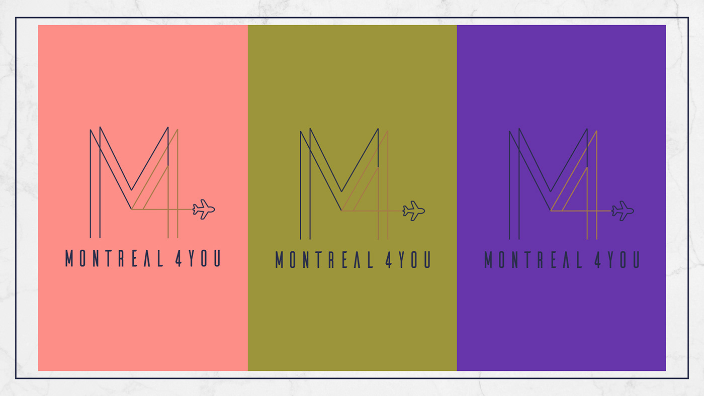 identidade visual logo Minimalista miv Montreal projeto visual viagem