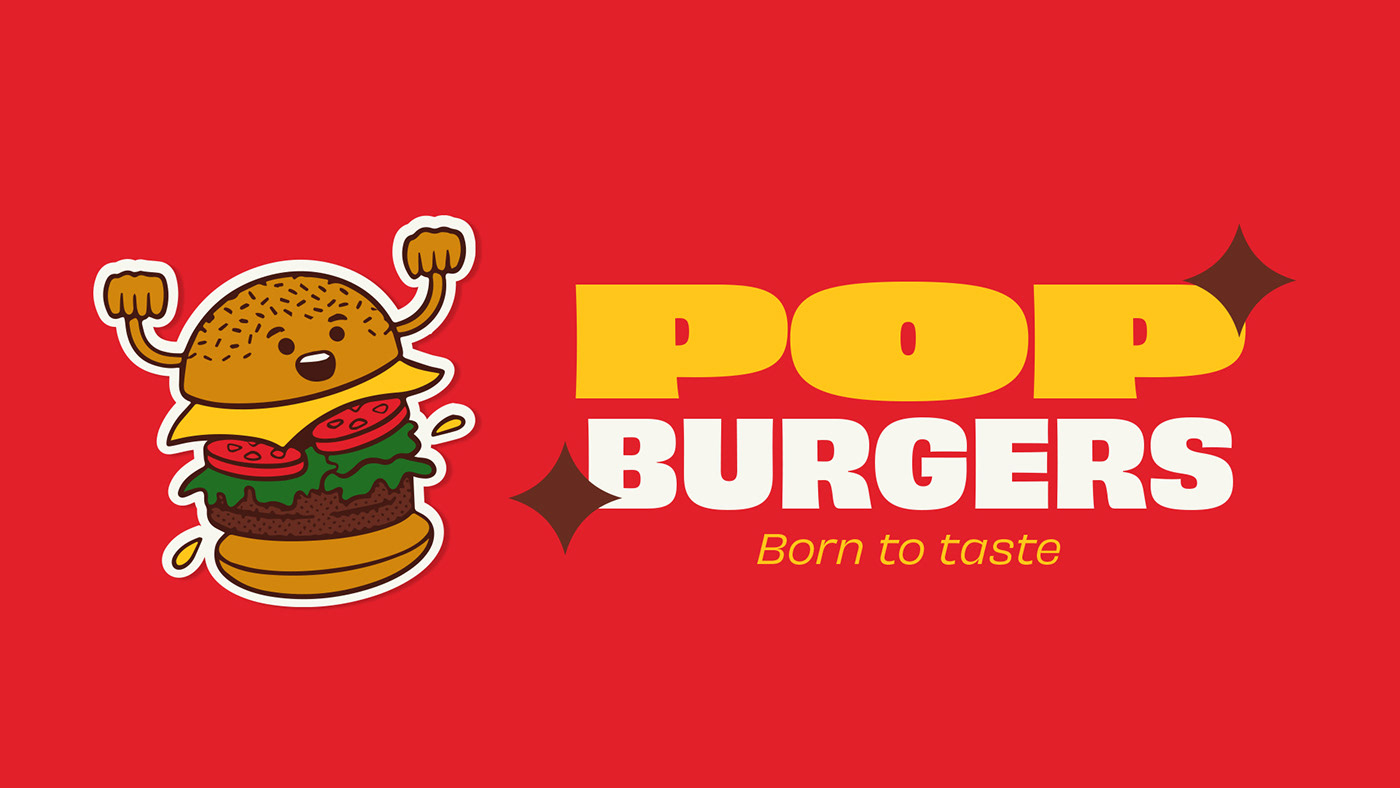 brand identity branding  Burgers cartoon Character design  Fast food identity logo Logo Design stickers