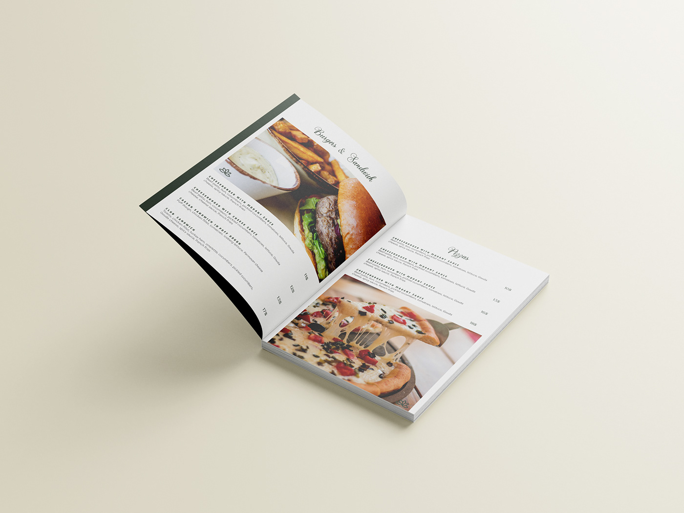 design Food  menu menu design restaurant Restuarant logo