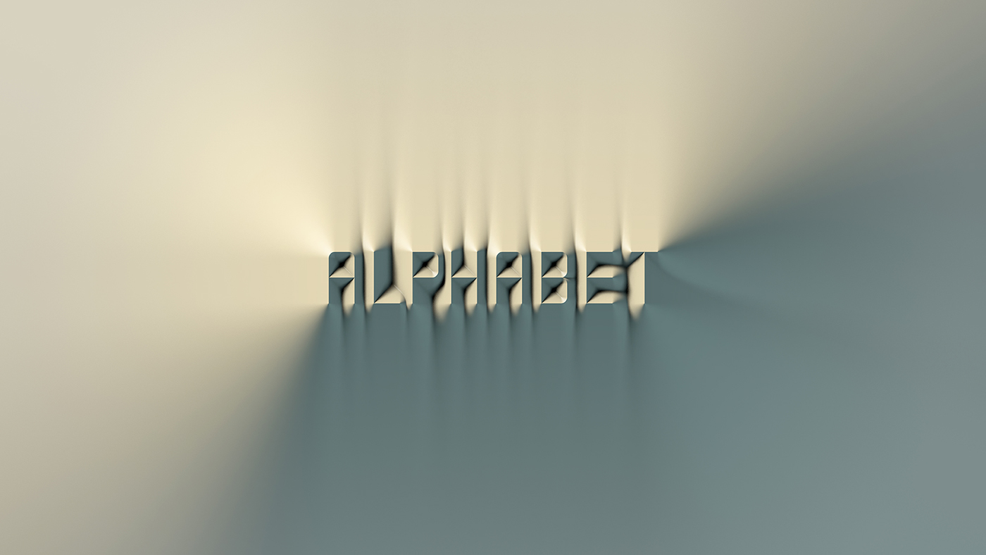 Silhouette graphic font typo type edge alphabet