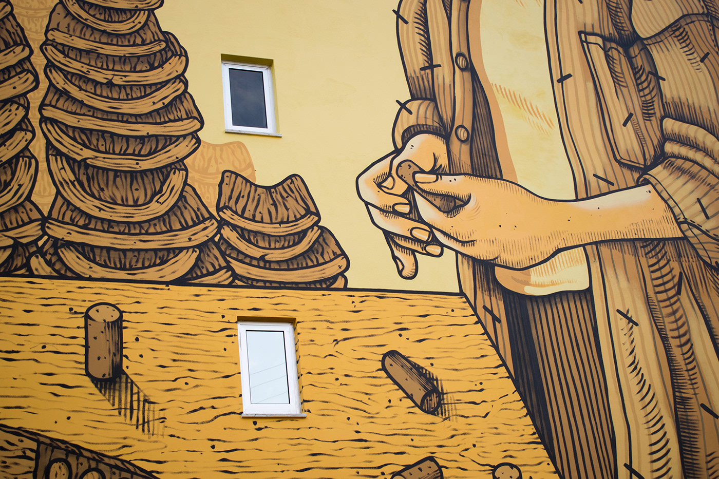 Mural wall streetart Urban art ILLUSTRATION  Portugal women Work 