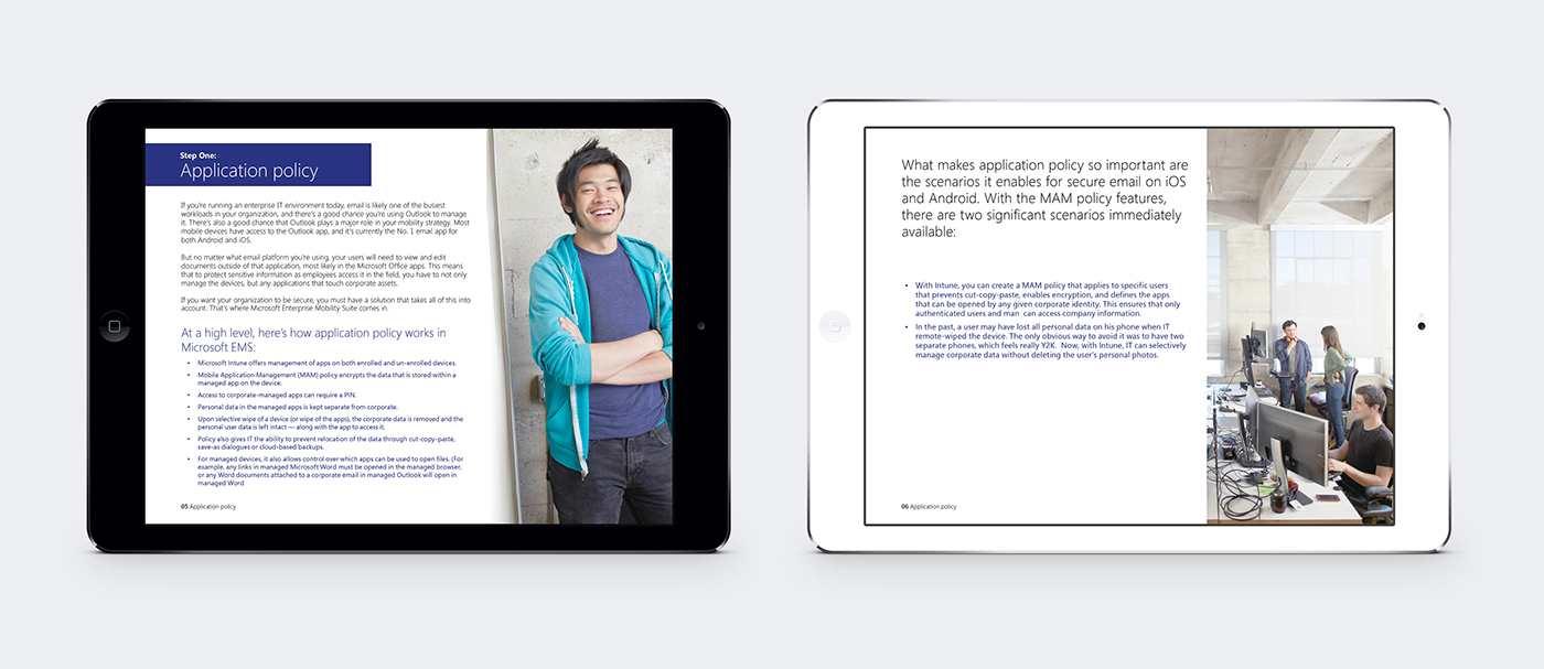 Microsoft presentation tablet Guide information design