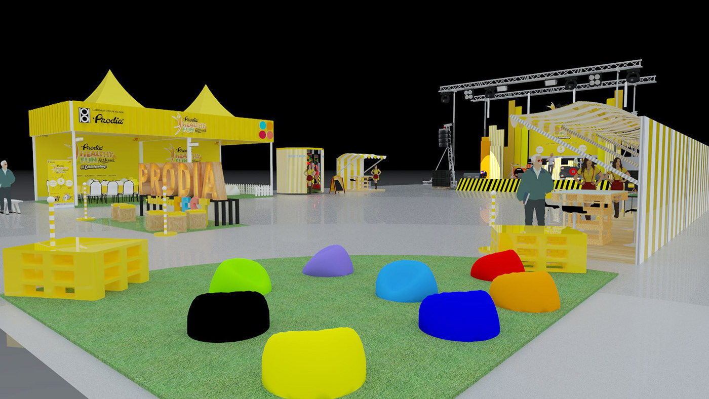 booth Event Design Landmark prodihealthyfunfestival Stage