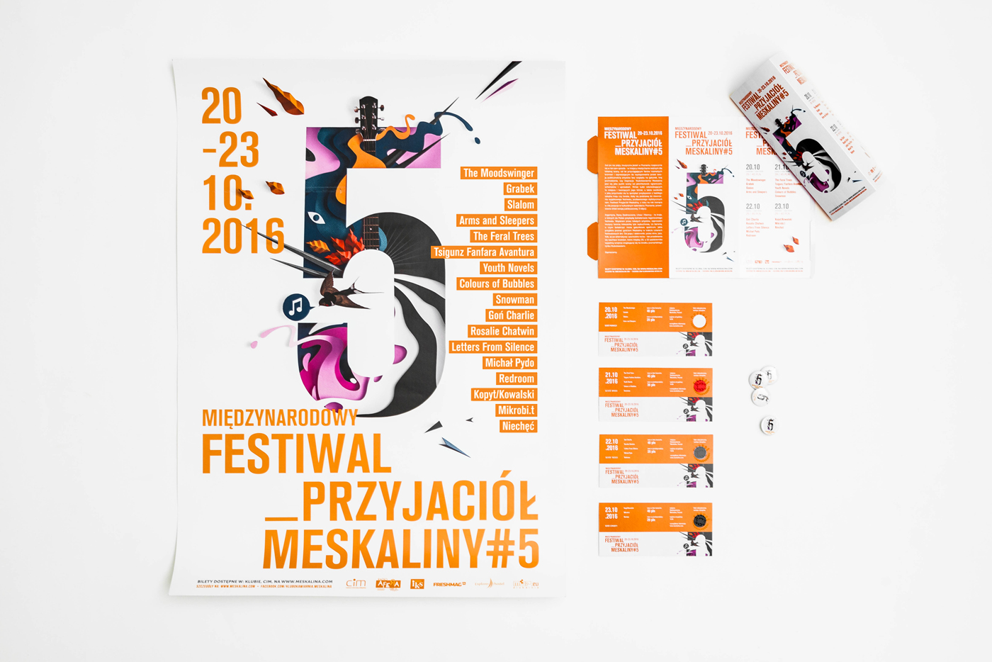 festival graphic design poster cut out art music paper poznan meskalina