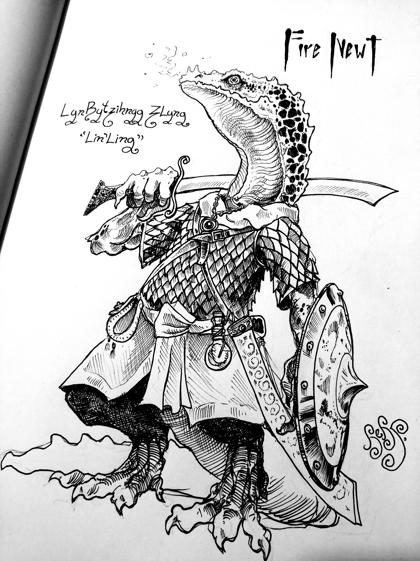 Character design  concept art Dungeons and Dragons fantasy ILLUSTRATION  sketch