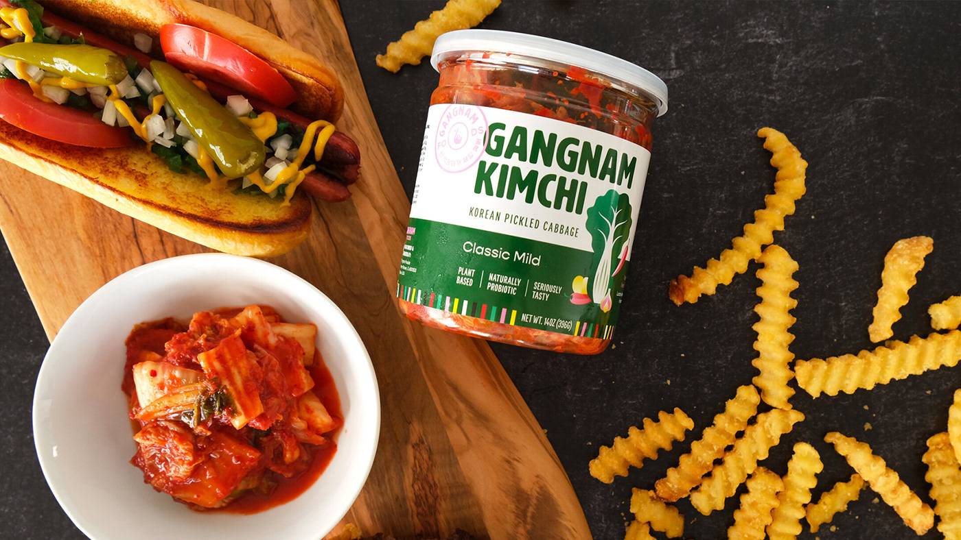 branding  Food  kimchi korean Korean Food Label label design Packaging packaging design