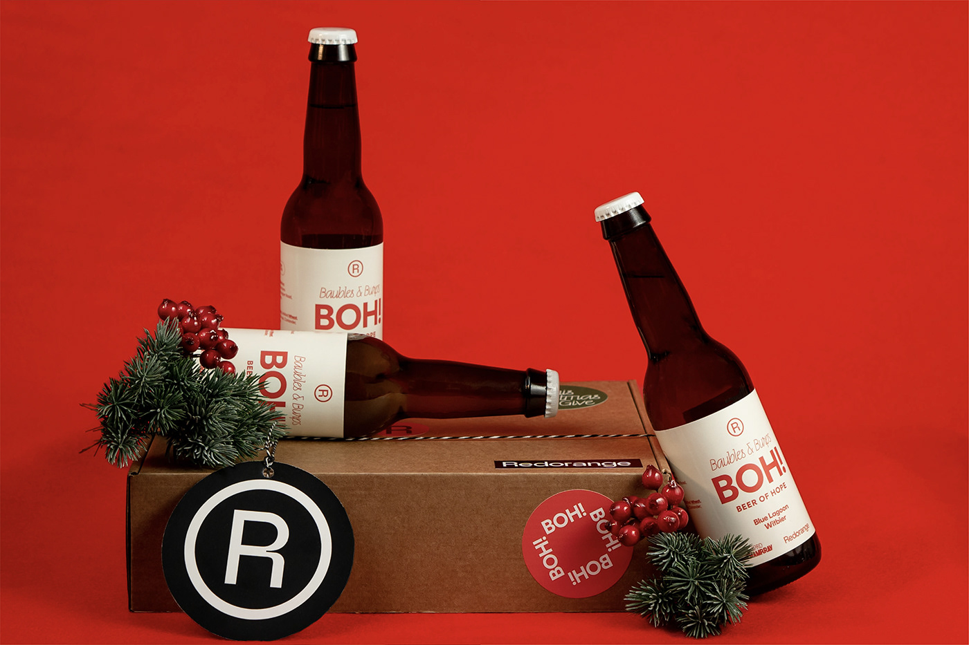 beer brand identity charity Christmas donation festive gift malta Packaging typography  