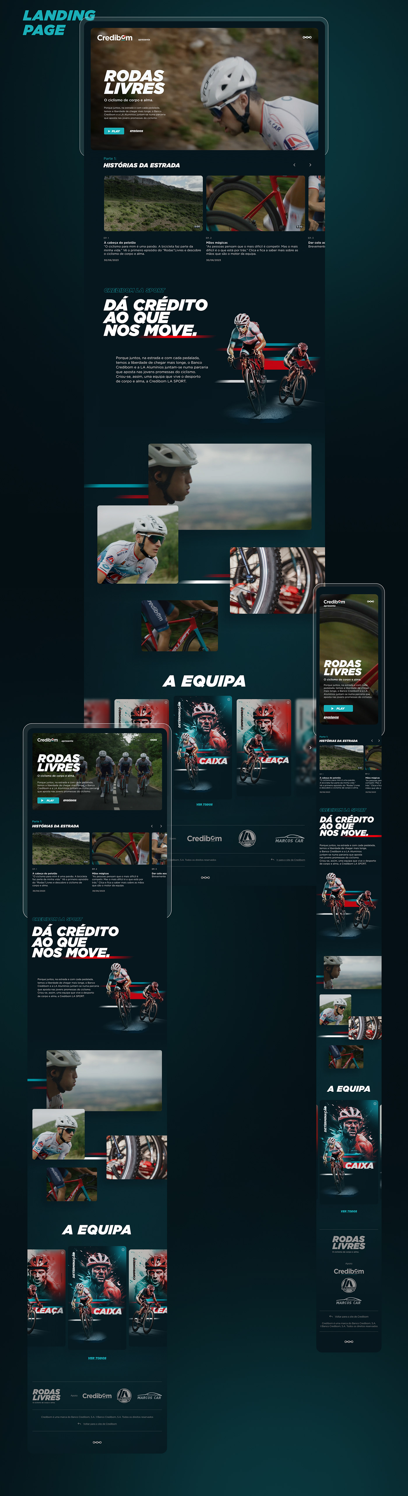 landing page Website web series Cycling Advertising  video ux/ui ui design digital design design