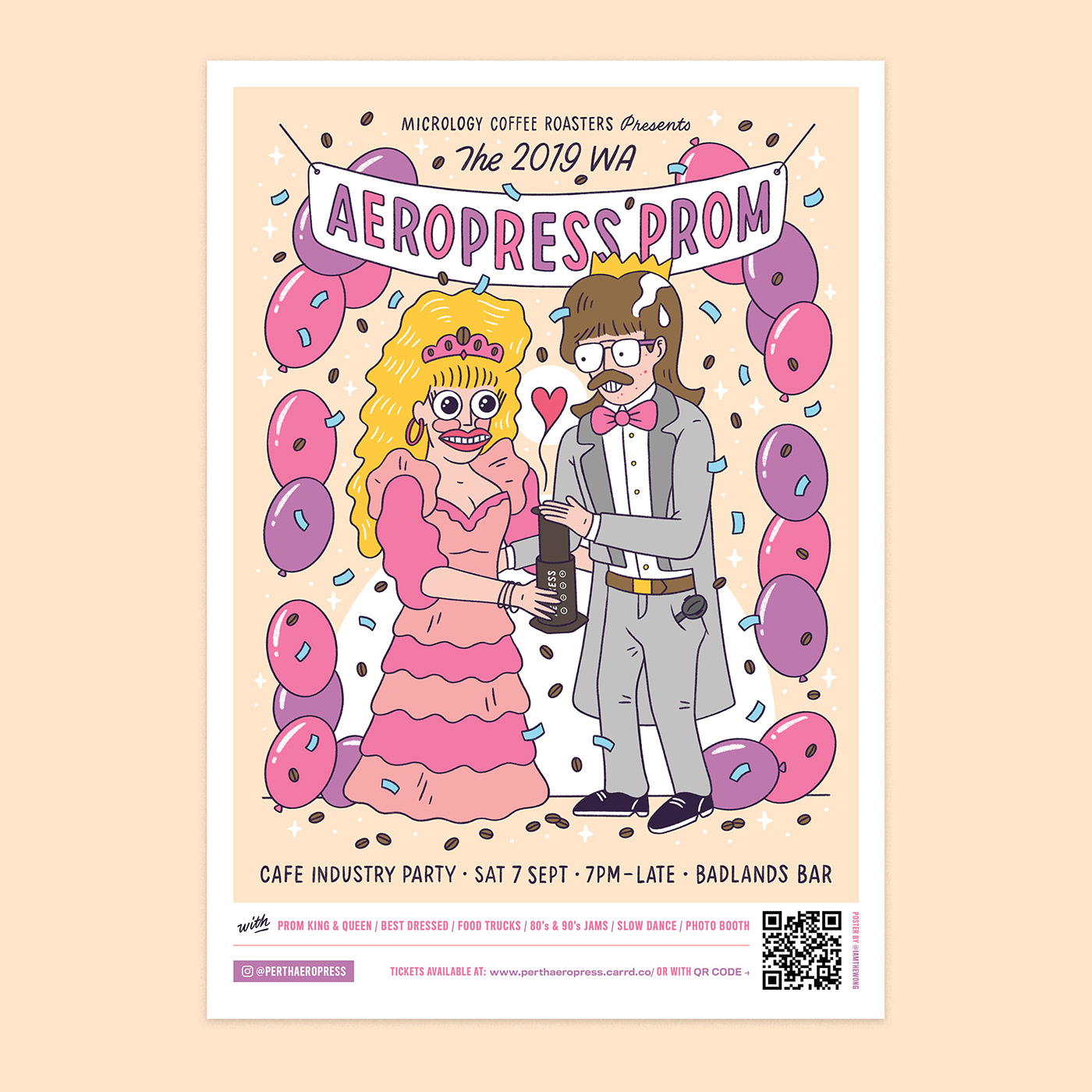 aeropress Coffee grind prom 80s Fashion  ball