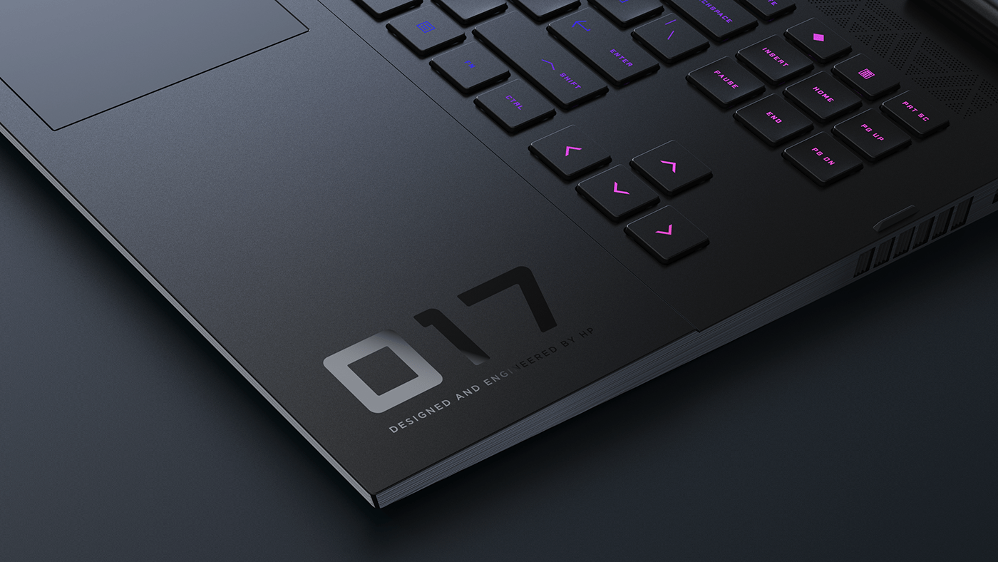 3D CMF Design Gaming HP Omen industrial design  keyshot Laptop product design  Render Technology