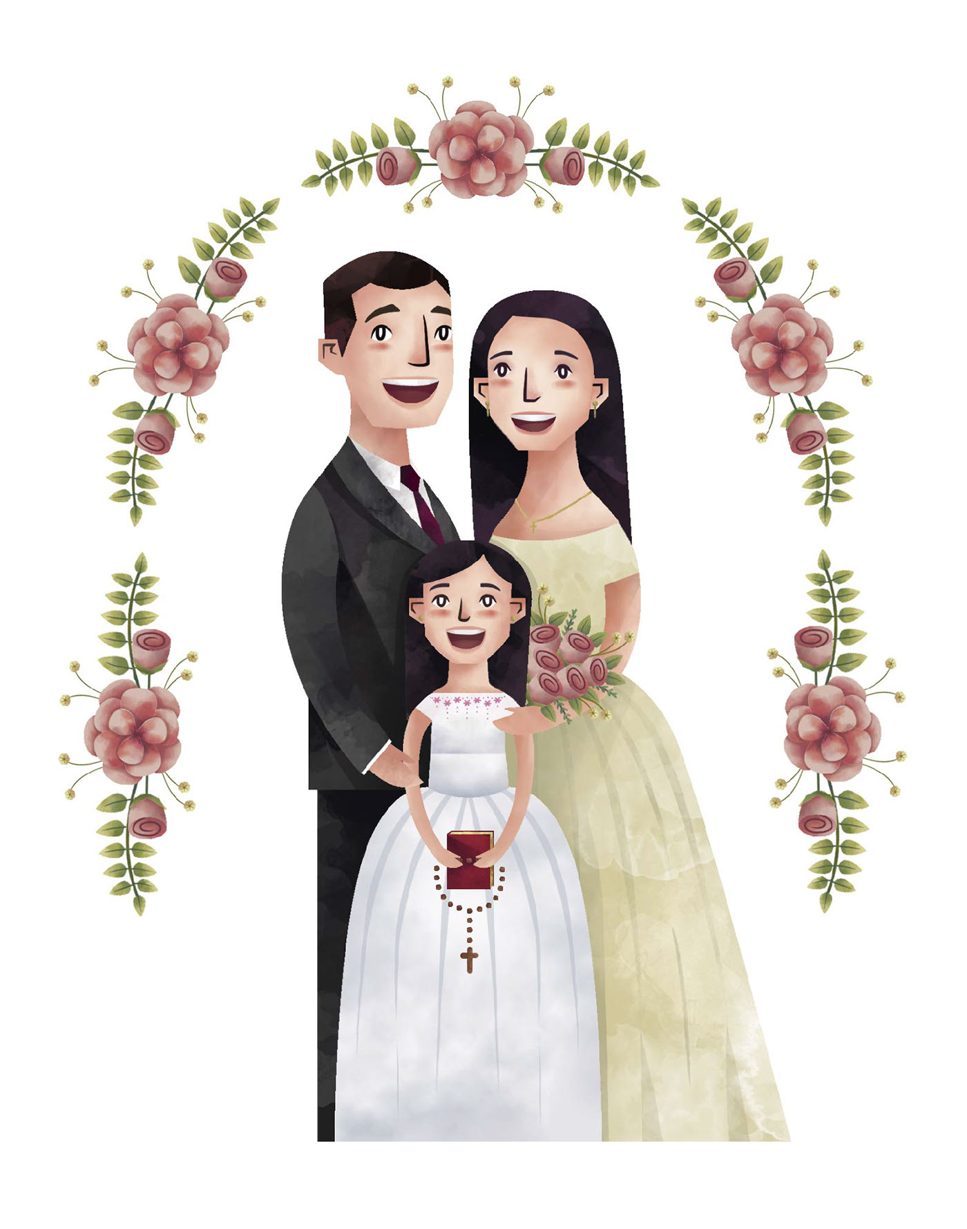 Wedding and First Communion Illustration on Behance