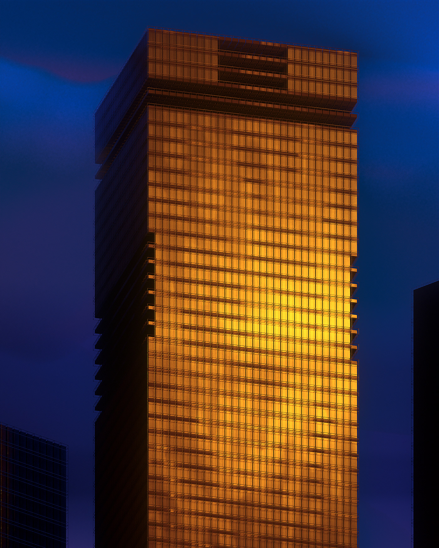 3D aesthetic architecture atmosphere blender Brutalism Insomnia light night Perspective
