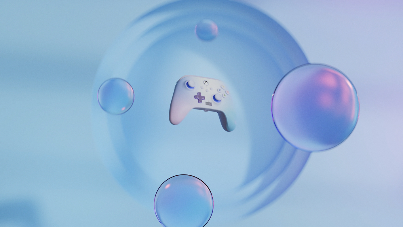 Xbox controller 3d animation design
