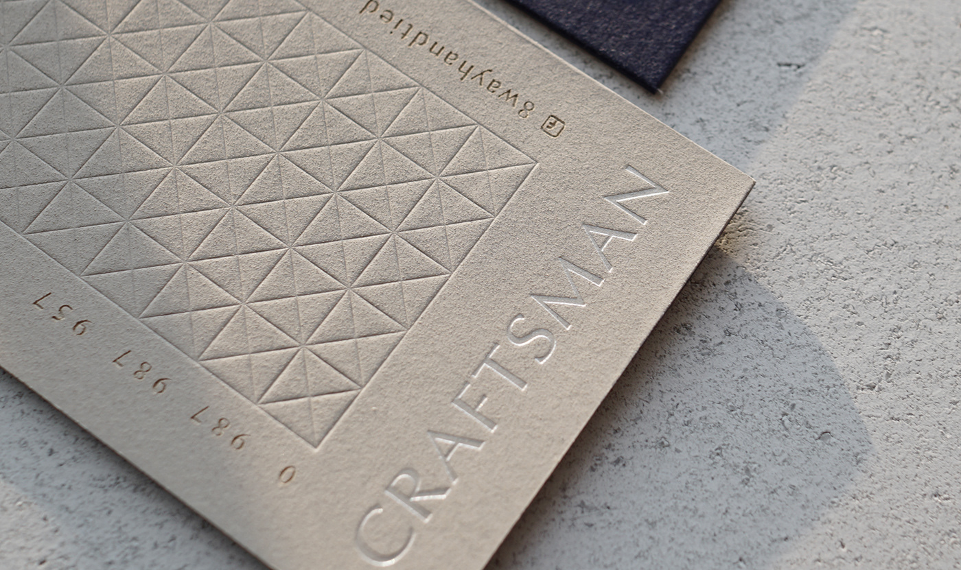 brand business card Craftsman leather logo Name card paper sofa spring 名片設計