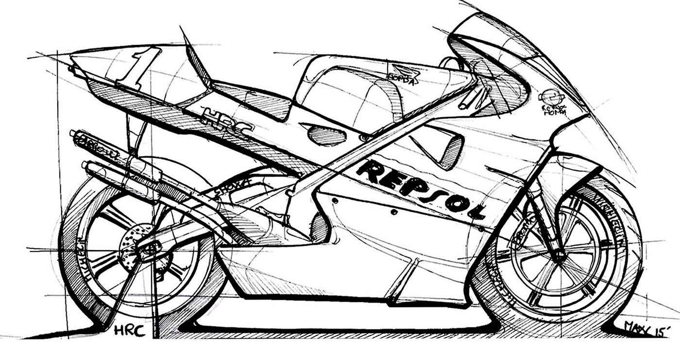 sketch sketches rendering motorcycle design france divers ILLUSTRATION  artwork