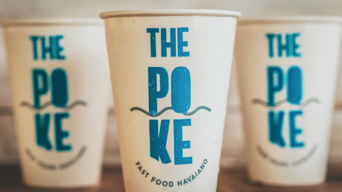 HAWAII poke restaurant visual identity logo