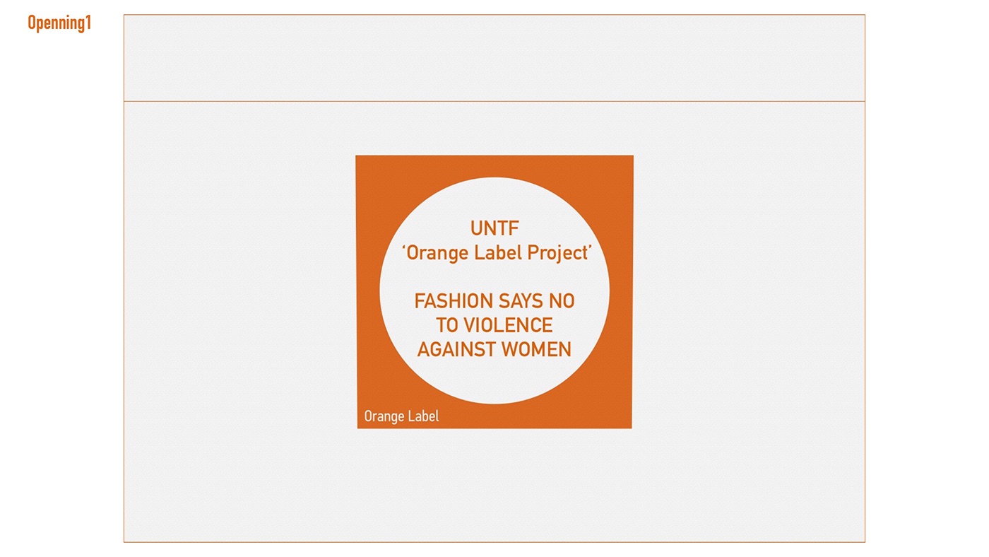 un women UNTF UAL LCC Orange Label brand identity design concept