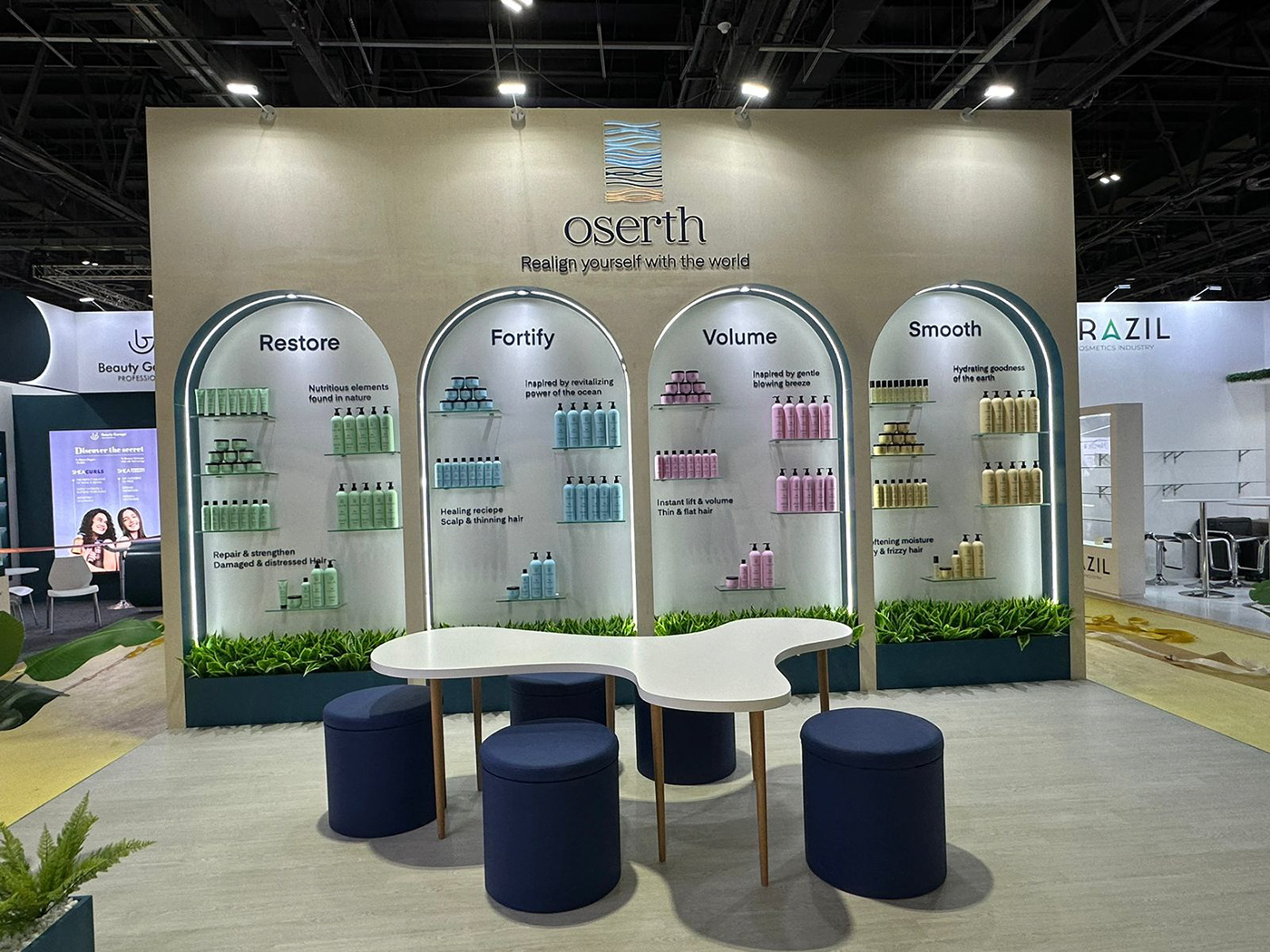 beauty product Stand Exhibition  design najafi