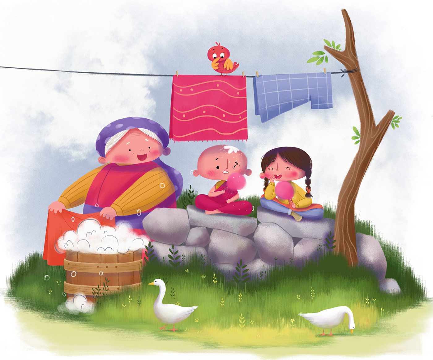 childrensbook digitalart ILLUSTRATION  indianstory kidlit kidsart storytelling  