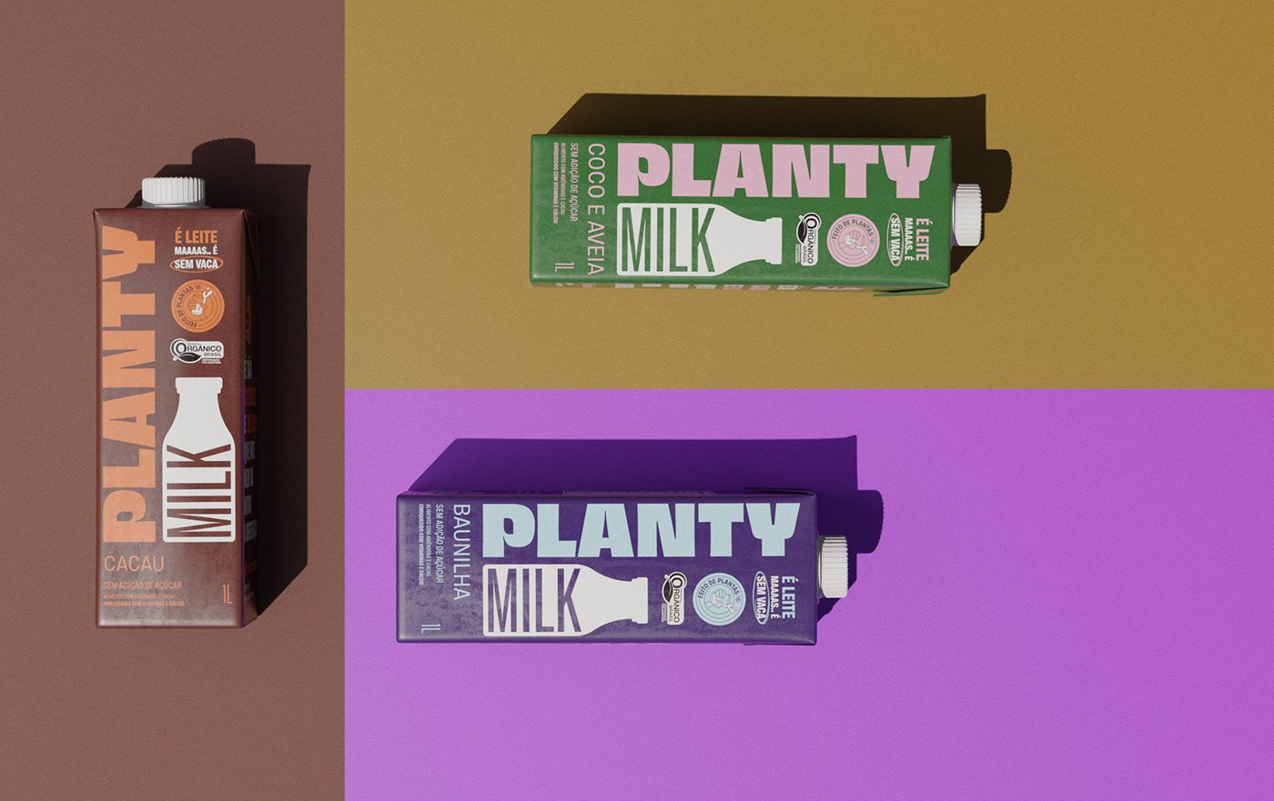 Packaging Plant Based milk Food  packaging design natural healthy organic brand identity