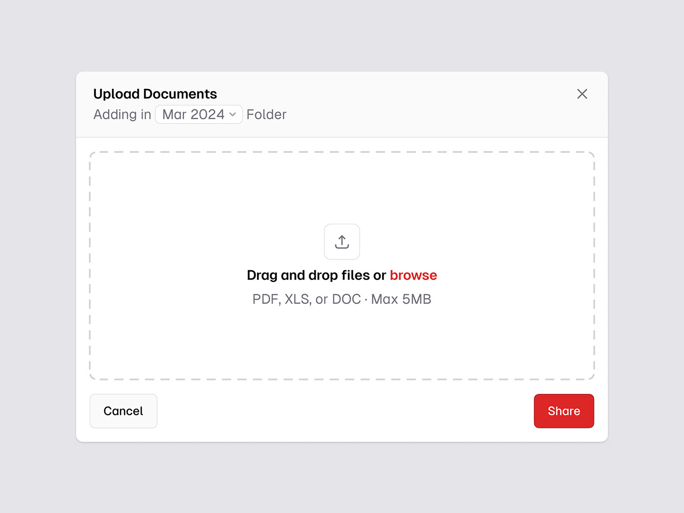 modal SAAS dialog upload Uploader file folder UI/UX Figma ui design