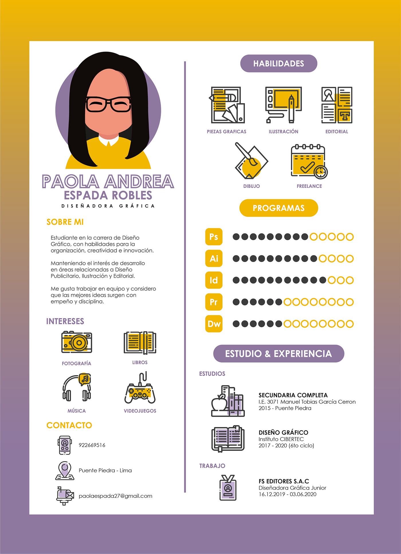 Curriculum Vitae CV CV DISEÑADORES diseño grafico cv MODELO CV