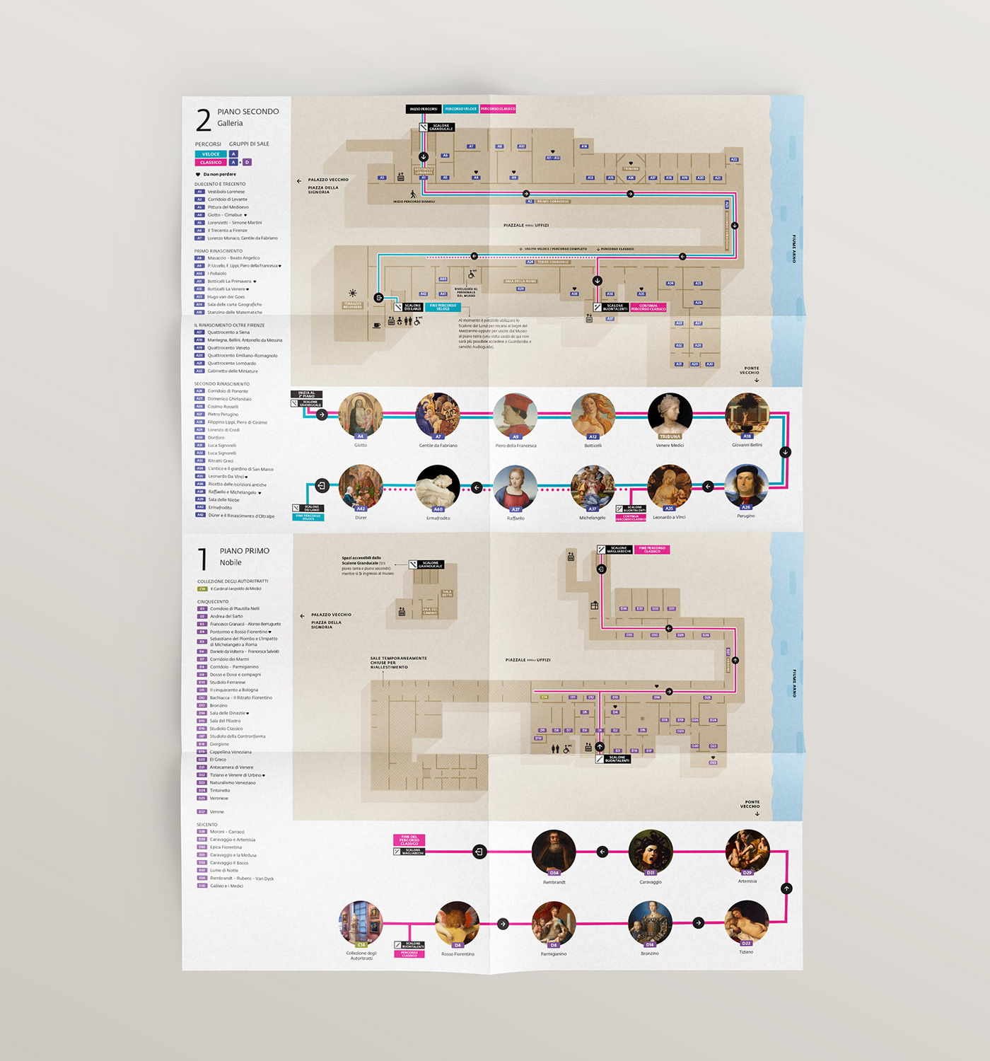 art brand identity design editorial Florence infographic map museum print visual