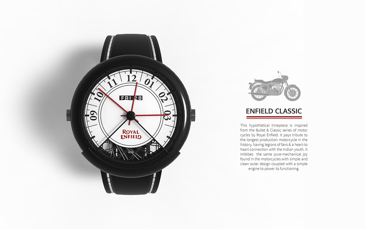 product industiral watch design royal enfield Classic motorcycle tribute Bullet