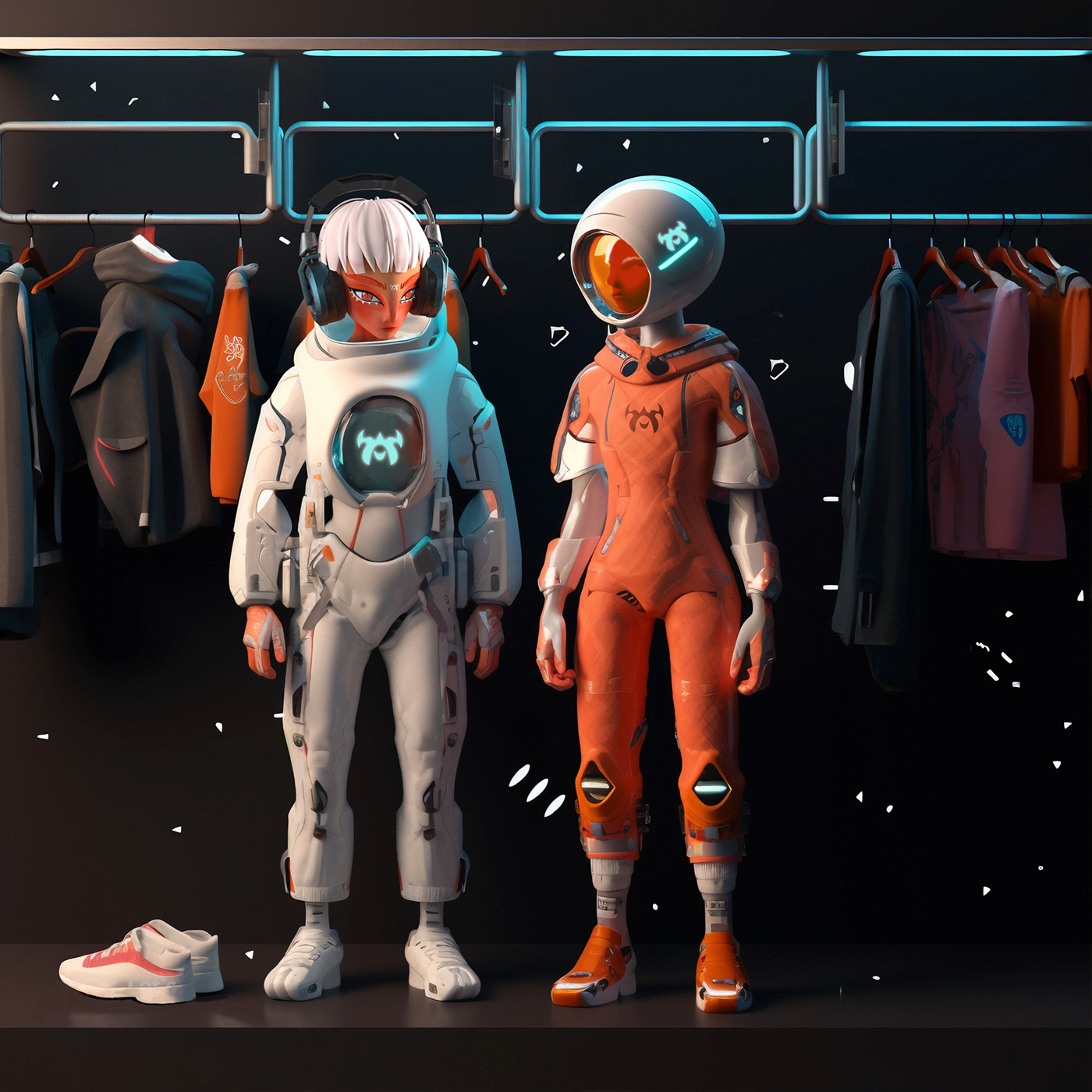 ai digital fashion Character design  posters Social media post futuristic FUTURISM Cyberpunk