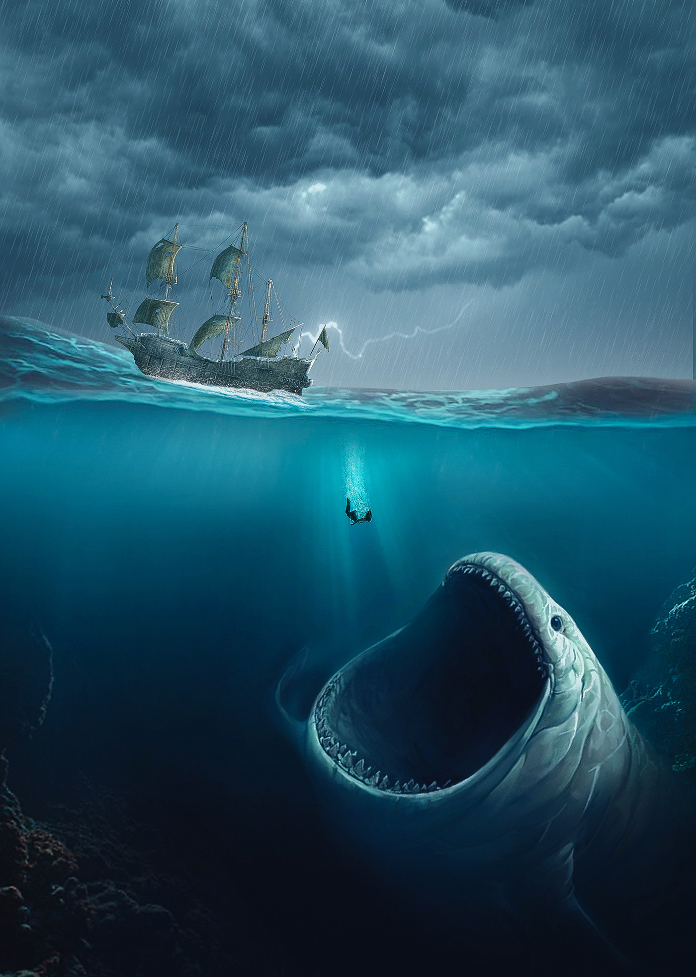 Digital Art  Jonah Jonah and the Whale Photo Manipulation 