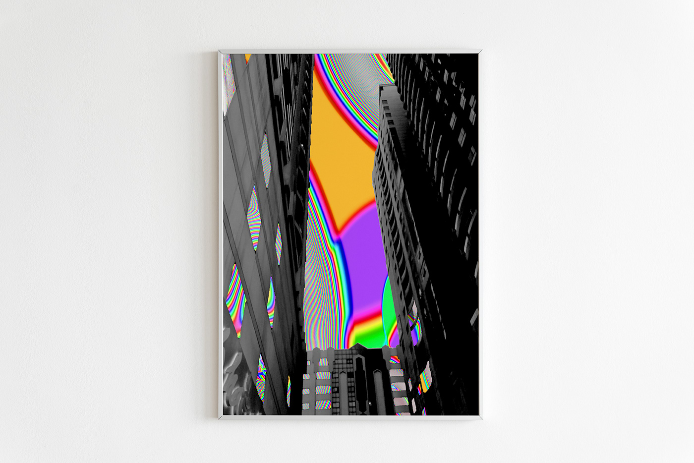 buildingcollage collage Collageart holographic liquify art music design Photography  Poster Design