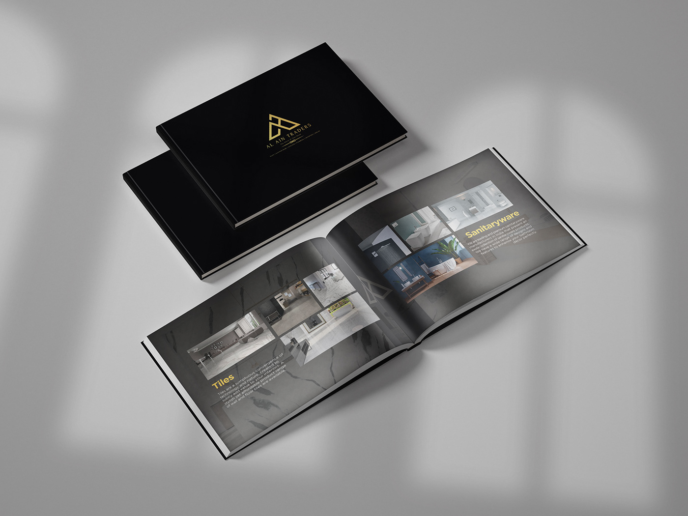 A4 brochure black brochure black theme brochure Creative Brochure deisgn horizontal minimal brochure design print design  simple brochure