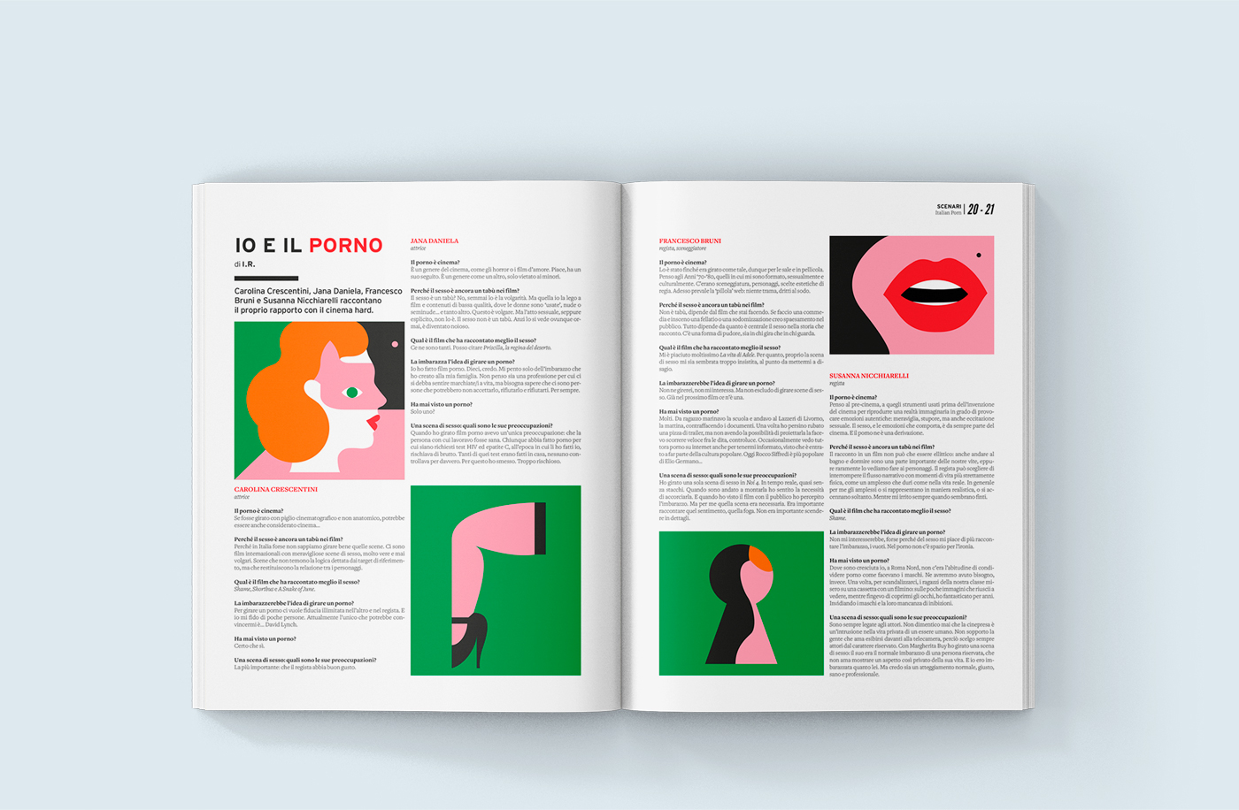 flat magazine ottoemezzo rivista graphic design Icon cinecitta Cinema italia taiwan Focus Mockup paper print