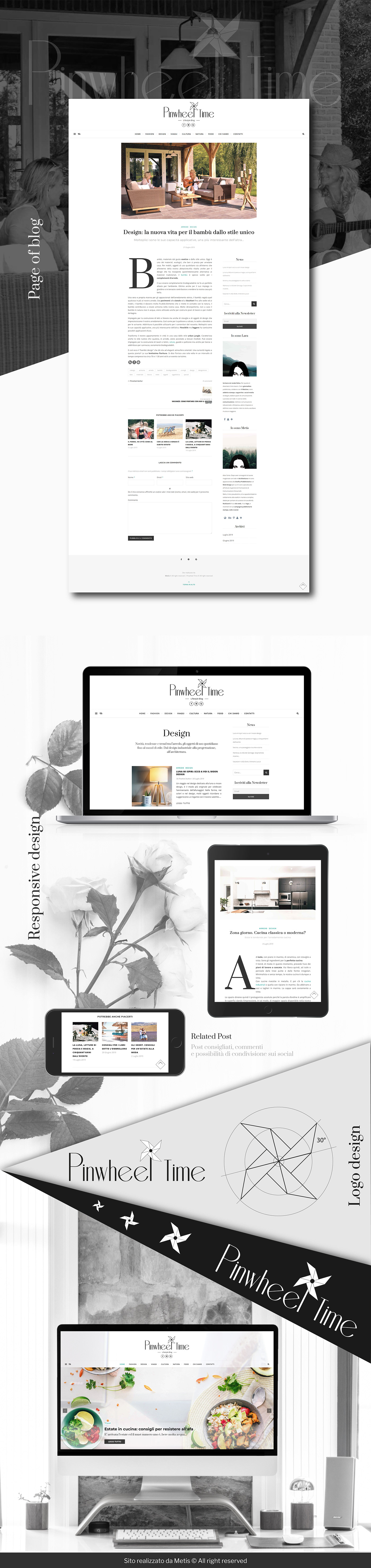 lifestyle Blog Web Design  logo pinwheel time metis metis designer blog lifestyle Web web developer