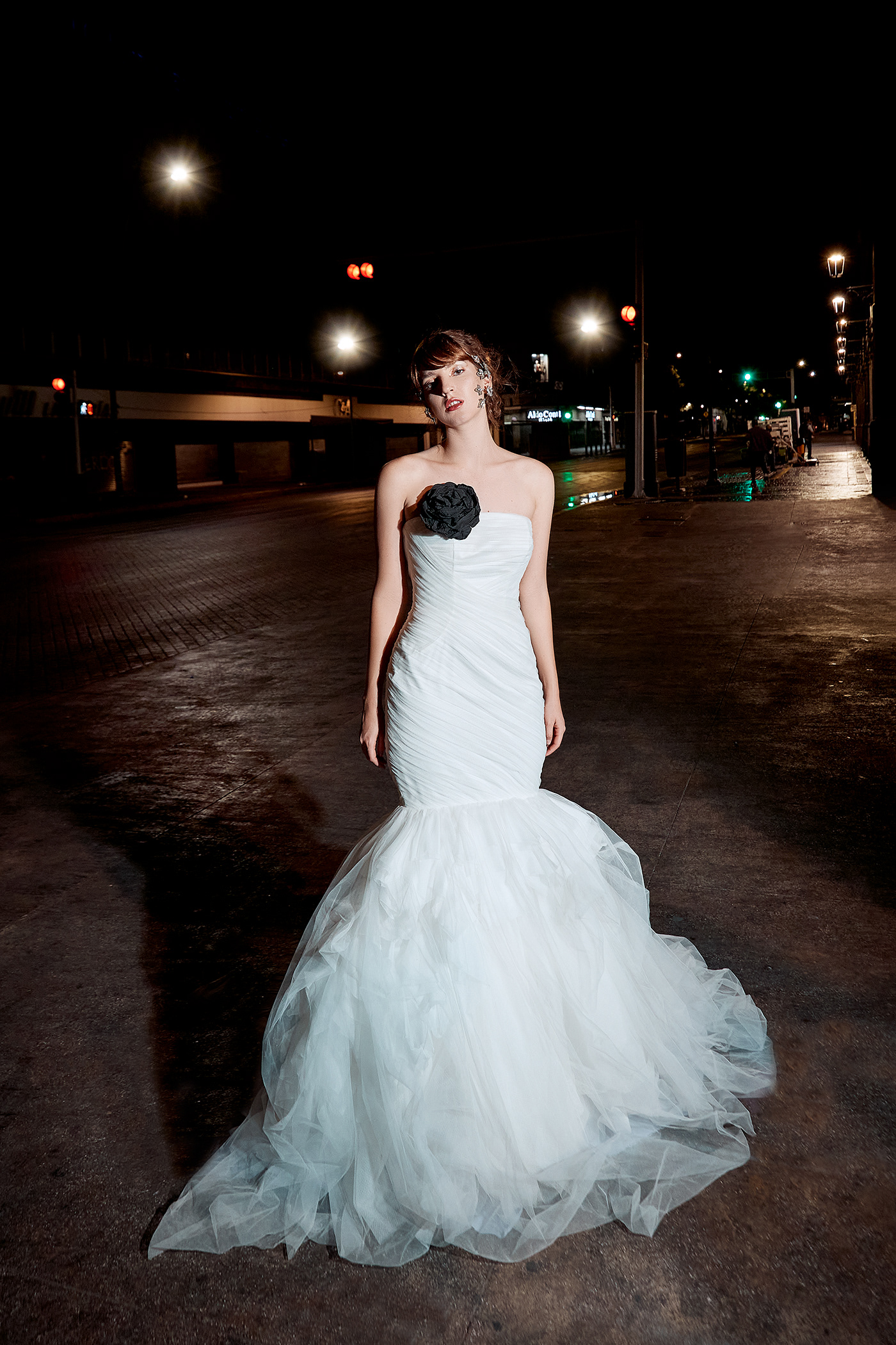 bride dress editorial Fashion  fashion photography magazine model night Photography  Street
