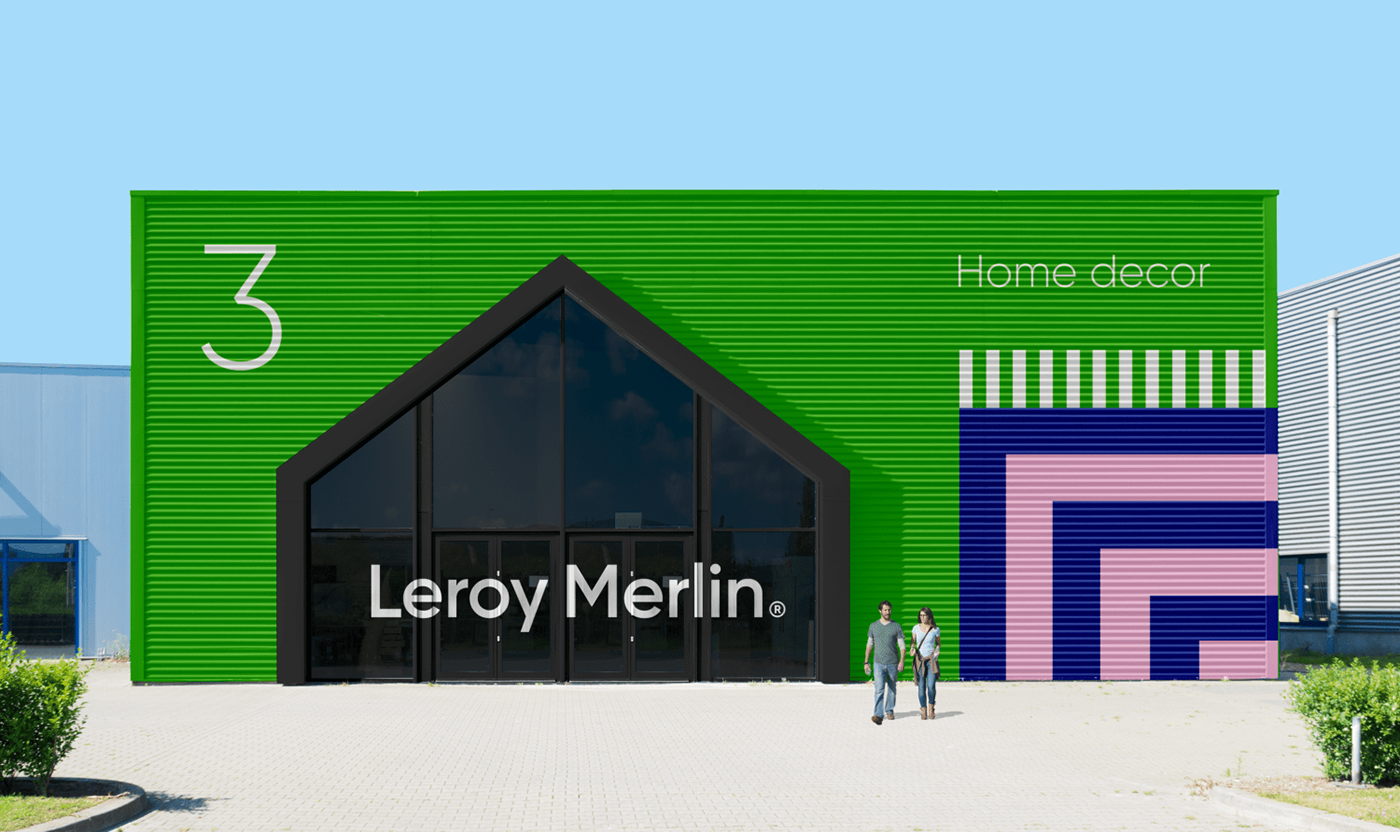 Leroy Merlin branding  identity logo Hardware store berik yergaliyev