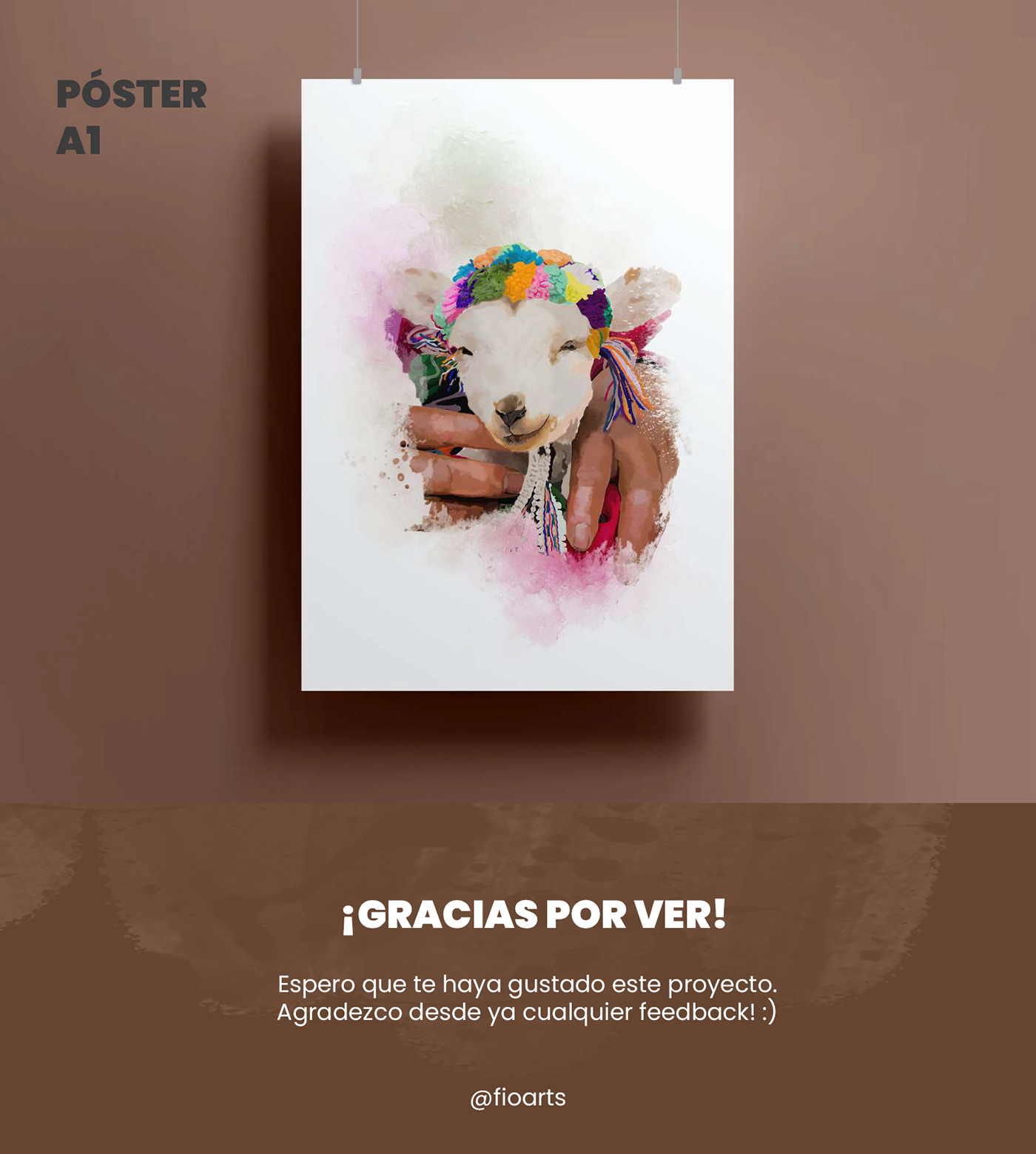 acuarela animal arte cusco ilustración digital peru photoshop sierra vicuña