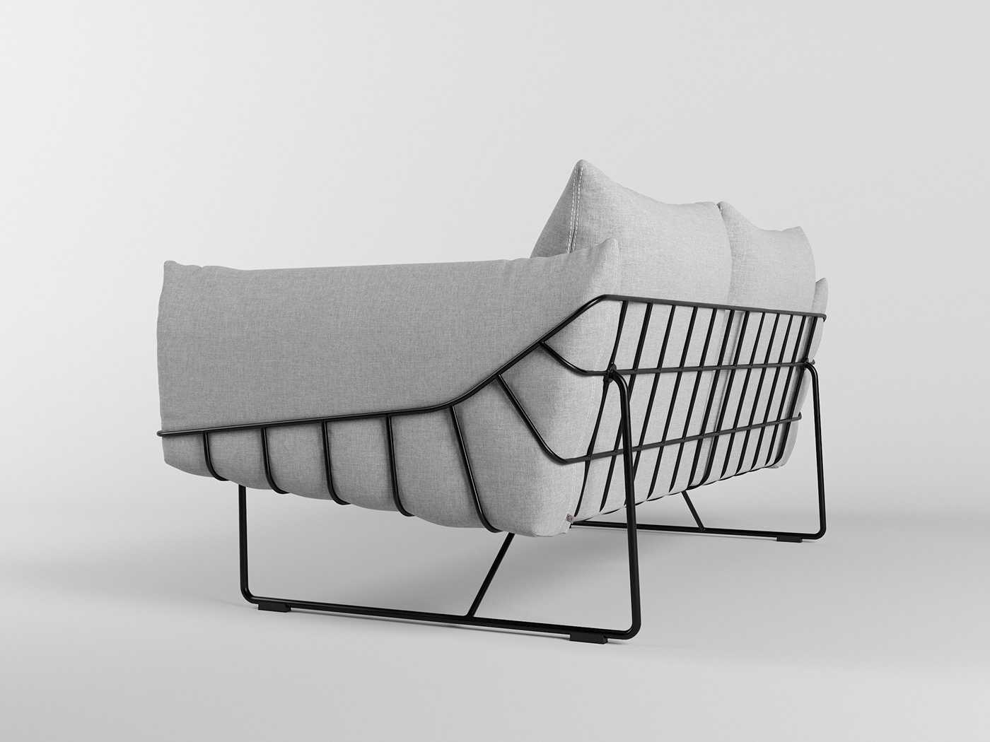 free 3D model corona 3ds max download furniture wireframe sofa Herman Miller