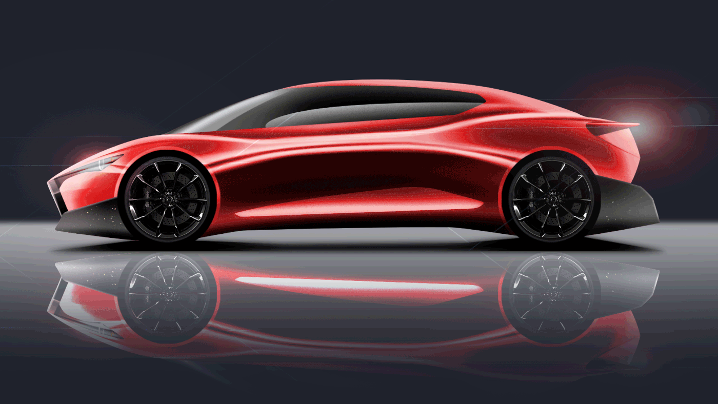 photoshop rendering Transportation Design portfolio designer automotive sketching car design