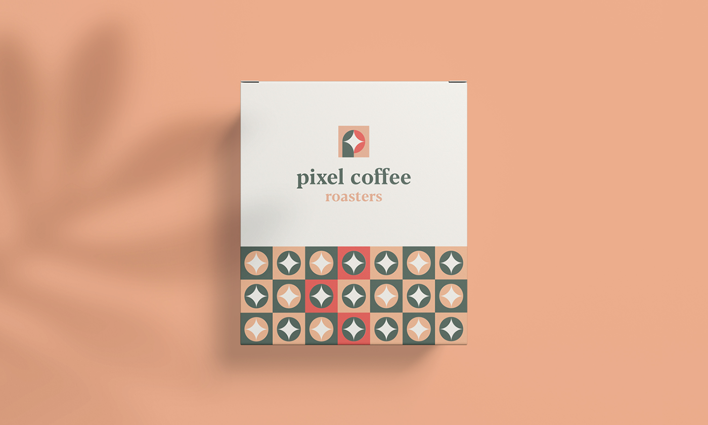 branding  Coffee elegant identity logo luxury minimal Packaging pixel roasters