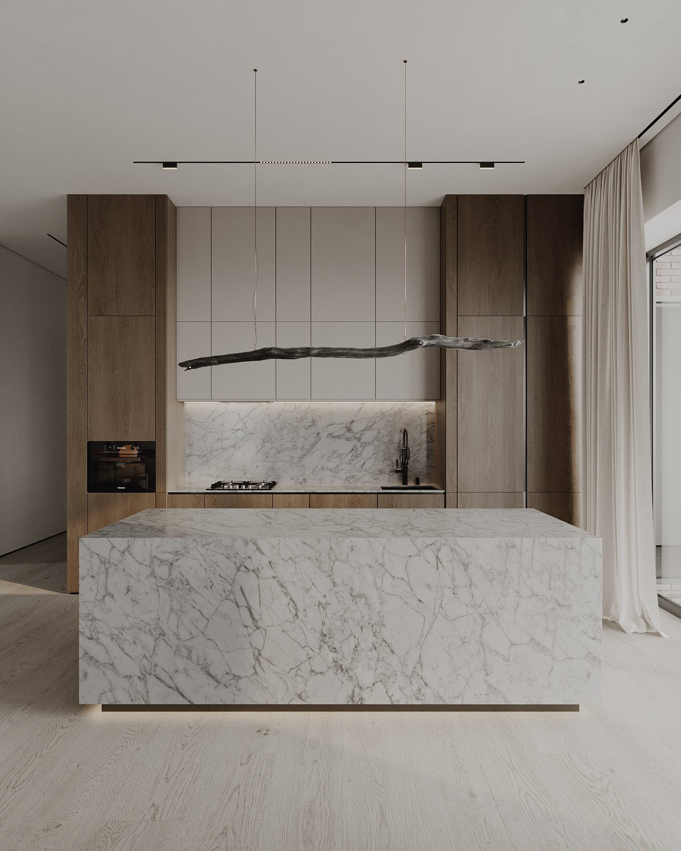 design interior design  Render architecture 3D 3ds max visualization house kitchen design living room