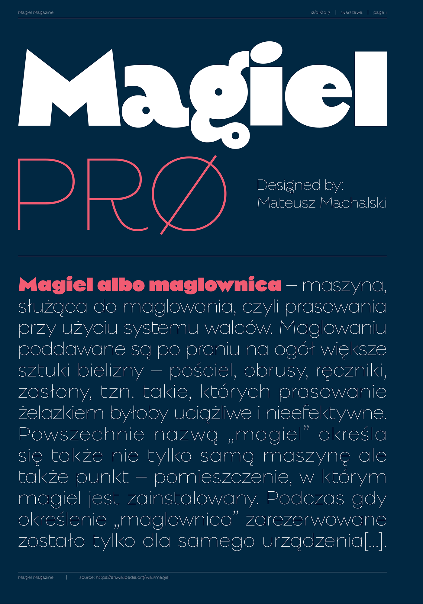 MAGIEL PRO WARSZAWSKIE KROJE typography   type design Display poster PRL oldschool queer specimen
