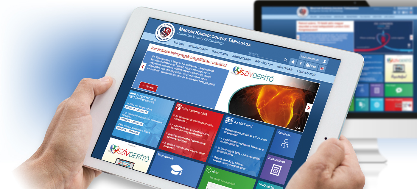 Modern UI metro ui cardiology hungarian portal Health Responsive mobile tiles